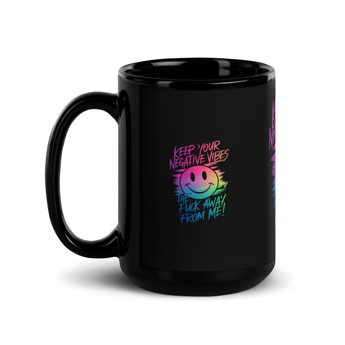 Keep Your Negative Vibe Away-Black Mug- Merch For Inspiration