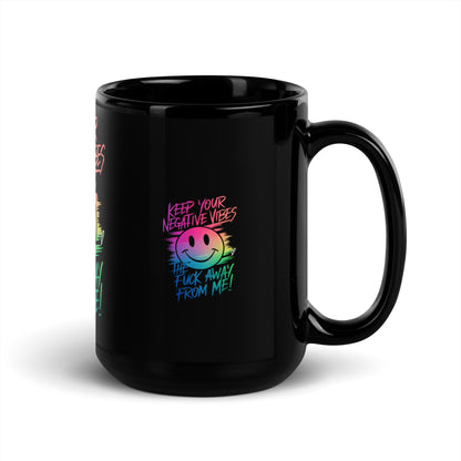 Keep Your Negative Vibe Away-Black Mug- Merch For Inspiration